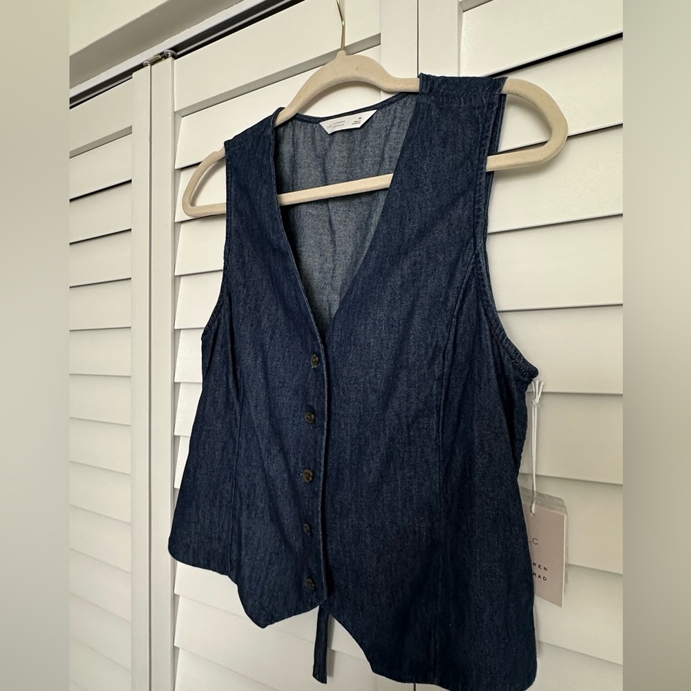 Lauren Conrad button front denim vest - Picture 5 of 8